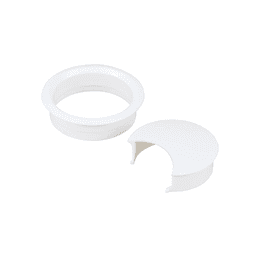 Imagem 4 do Passa Fio 59 Mm Branco Para Mesas E Bancada