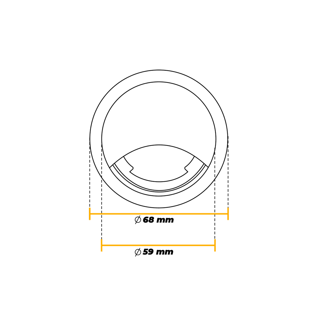 Passa Fio 59 Mm Branco Para Mesas E Bancada
