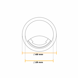 Imagem 5 do Passa Fio 59 Mm Branco Para Mesas E Bancada