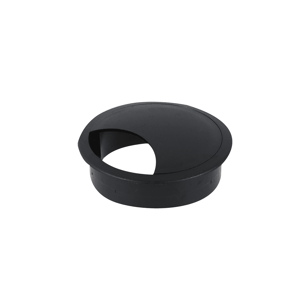 Passa Fio 59 Mm Preto Para Mesas E Bancada