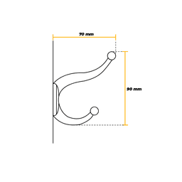 Imagem 3 do Gancho Cabideiro Duplo Vertical Exclusivo