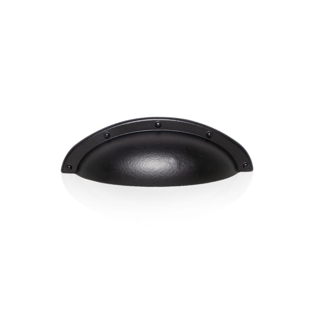 Puxador Concha Eliptico Preto Fosco Exclusivo
