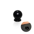Puxador Bola Preto 30 Mm Em Plástico
