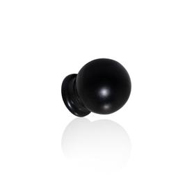 Imagem 3 do Puxador Bola Preto 30 Mm Em Plástico