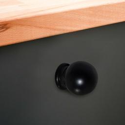 Imagem 5 do Puxador Bola Preto 30 Mm Em Plástico