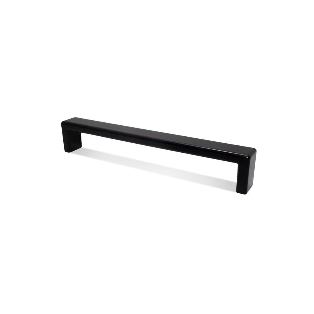Puxador Leblon Preto Acetinado Furação 96 Mm