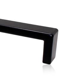 Imagem 3 do Puxador Leblon Preto Acetinado Furação 96 Mm