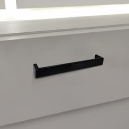 Imagem 5 do Puxador Leblon Preto Acetinado Furação 96 Mm