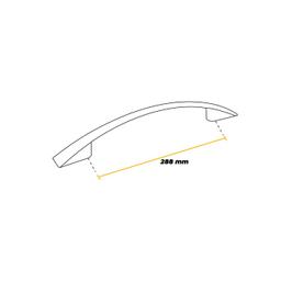 Imagem 4 do Puxador Arco Preto Acetinado Furação 288 Mm