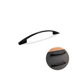 Puxador Arco Preto de 128 Mm Para Portas E Gavetas Mk