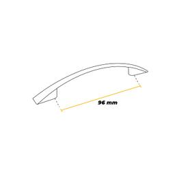 Imagem 4 do Puxador Arco Preto Acetinado Furação 96 Mm