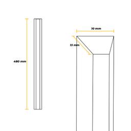 Imagem 4 do Puxador Rometal Slim Para Porta de Vidro 48 Cm Champanhe 1001