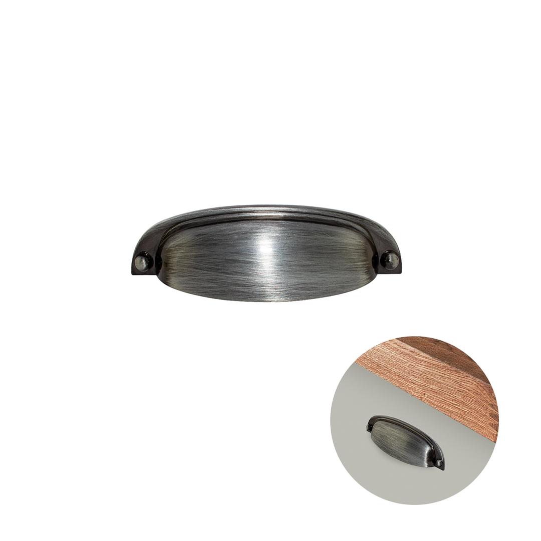 Puxador Concha Stilo Prata Velha 96 Mm