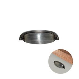 Imagem 1 do Puxador Concha Stilo Prata Velha 96 Mm