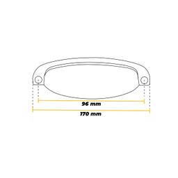 Imagem 4 do Puxador Concha Stilo Prata Velha 96 Mm