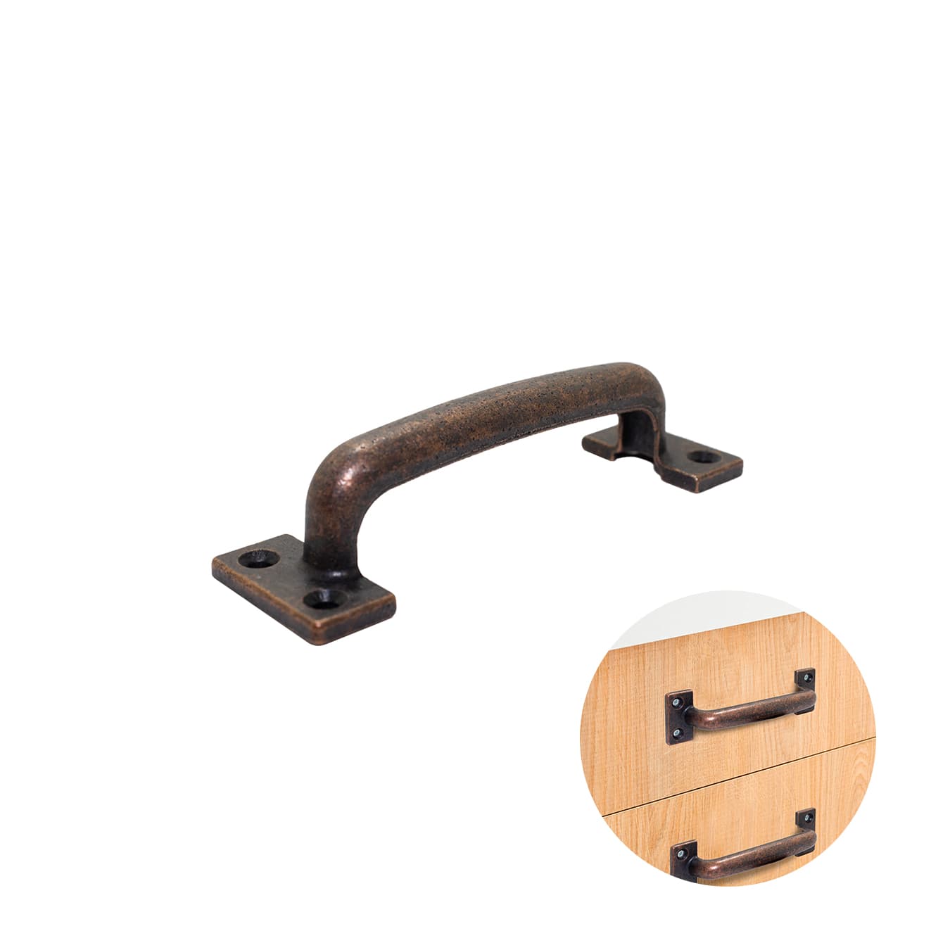 Puxador Alça Bronze Envelhecido 10 Cm