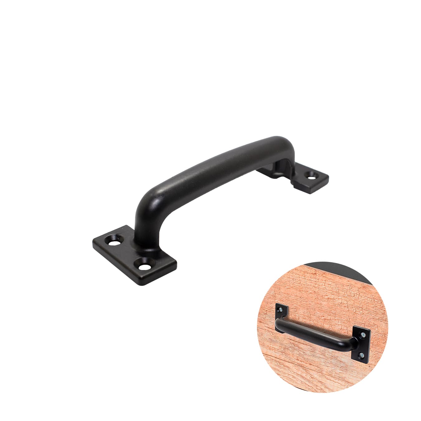 Puxador Alça Preto Acetinado 12 Cm