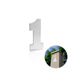 Número 1 Residencial Espelhado 13 Cm