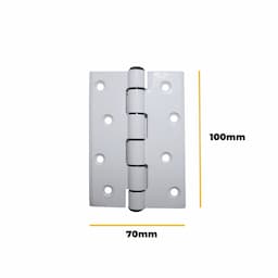 Imagem 4 do Dobradiça Em Alumínio Branco 100 X 70 Mm Para Portas