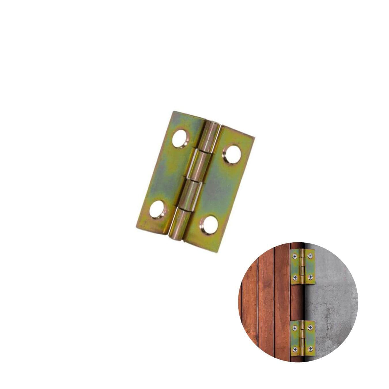 Dobradiça Bicromatizada 25 X 19 Mm Em Aço
