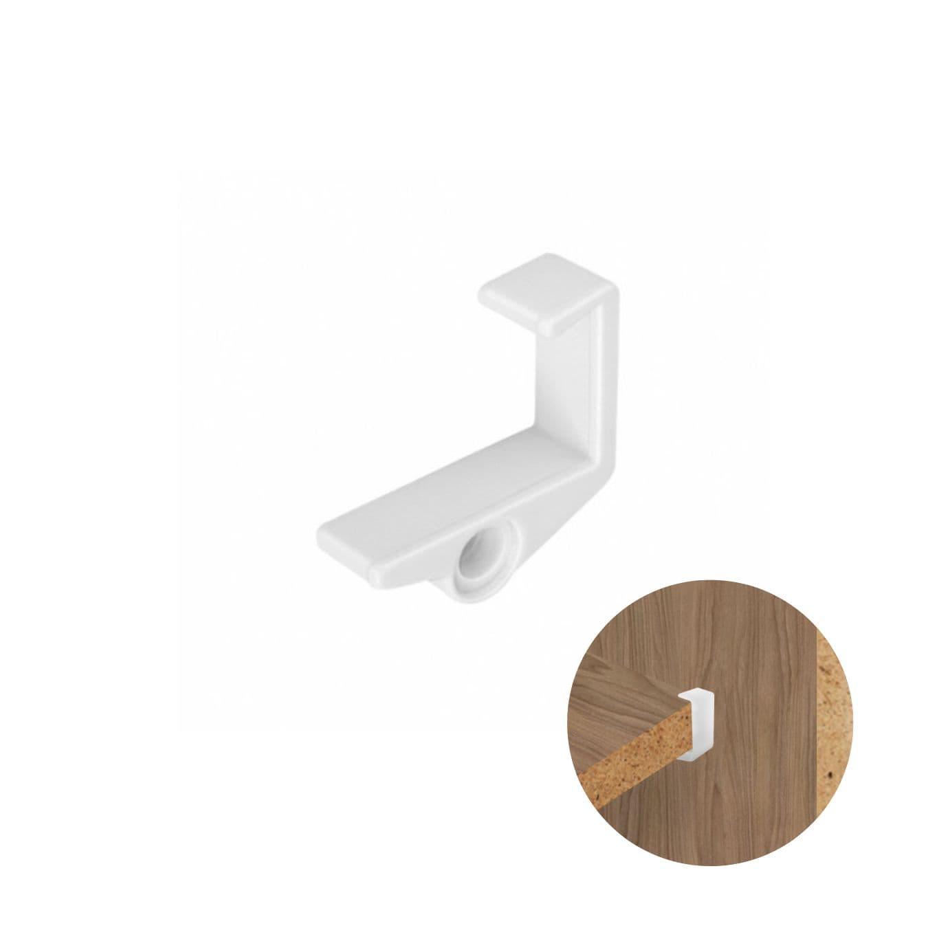 Suporte Prateleira Com Trava 16 Mm Branco