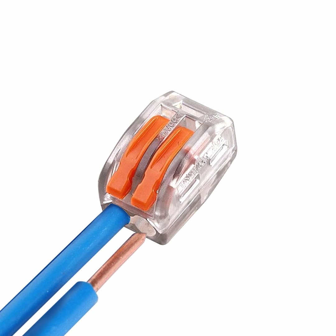 Conector Cristal Isolante Para Fios Flexível Pc622 2 Pólos - Pacote Com 6 Pcs