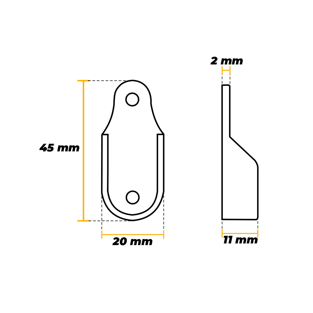 Suporte Para Tubo Cabide Oval Alumínio