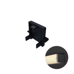 Ponteira Acabamento Perfil Led Pe-329 Alto Preto - Unidade