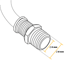 Imagem 5 do Mangueira Espiral Conector 1/4"npt Macho 5,0mm X 8,0 Mm Com 15,0 M Vonder