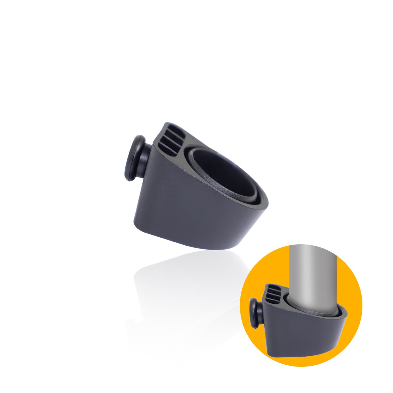 Sapata Ou Pé Regulável Para Tubo de 1.1/4" Preto