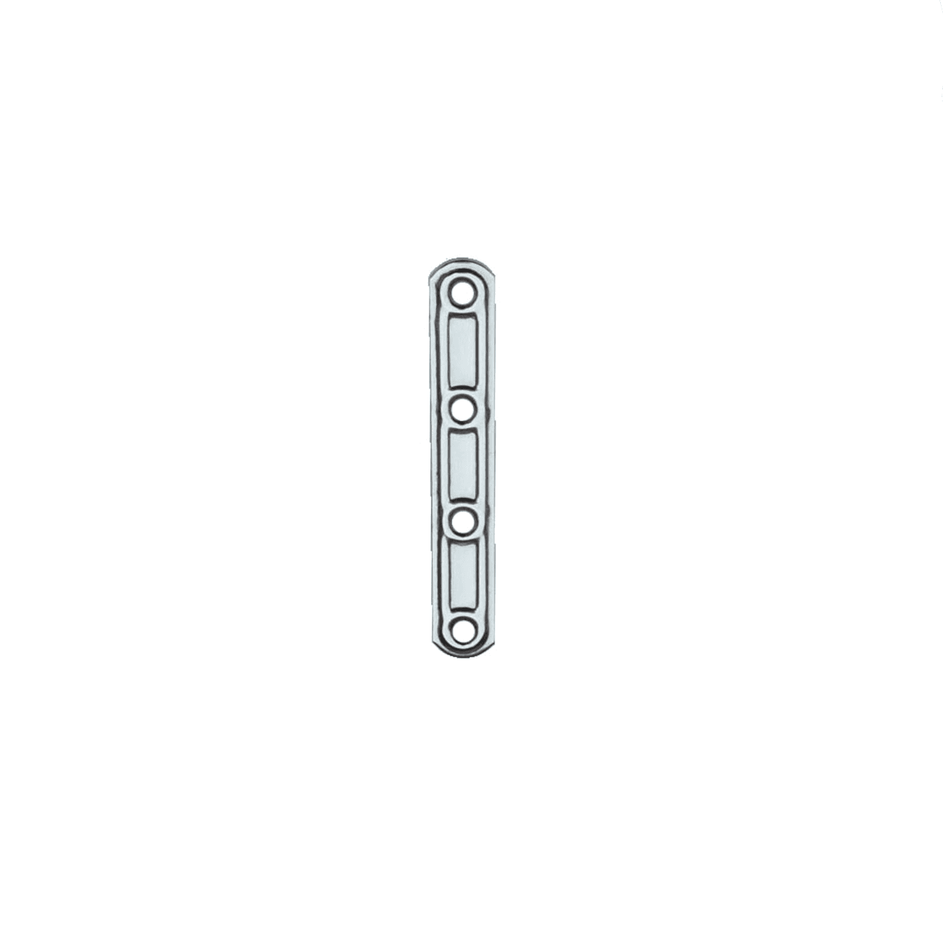 Chapa Reta 15x60mm Aço Zincado 4 Furos