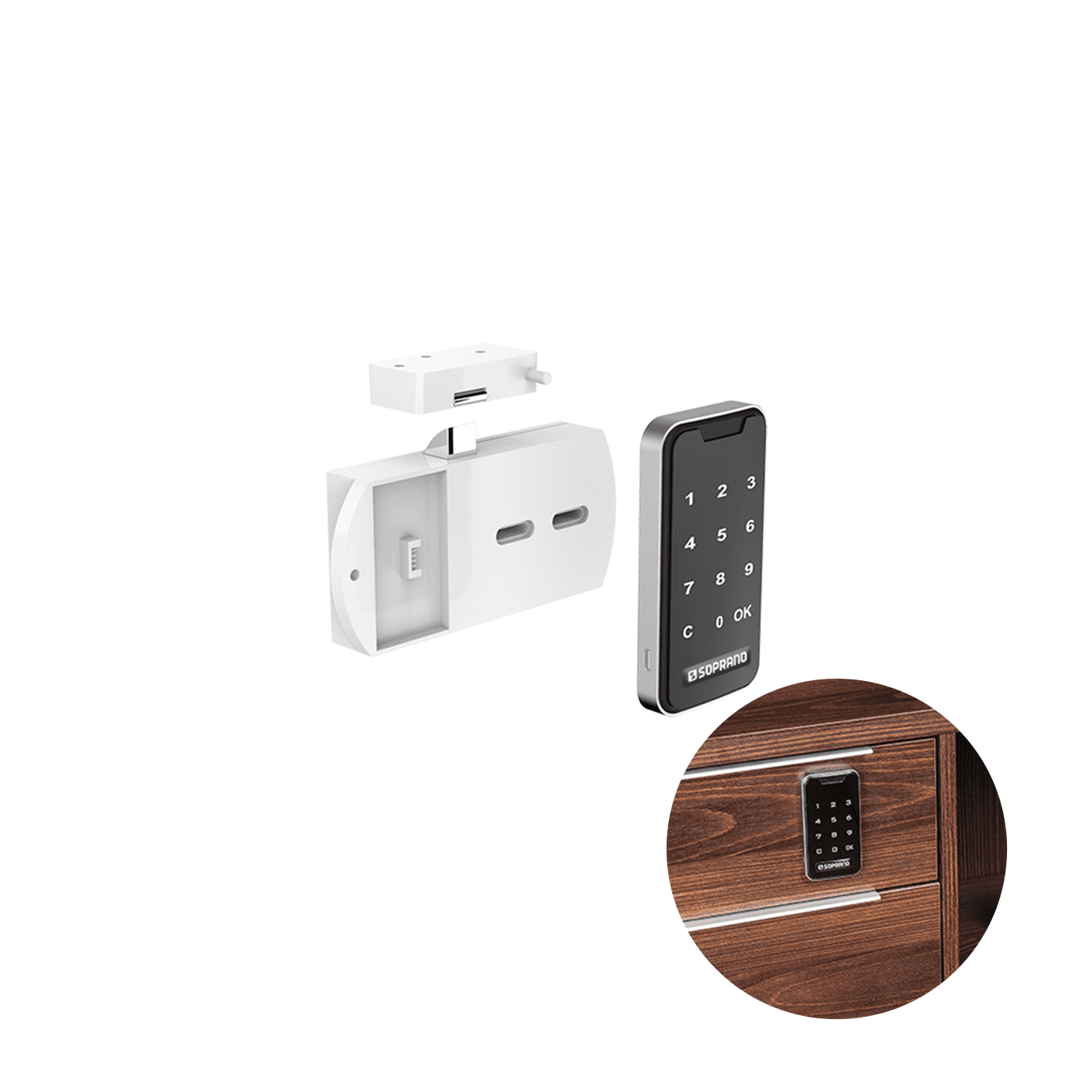 Fechadura Digital 1703 Para Moveis Soprano Com Senha