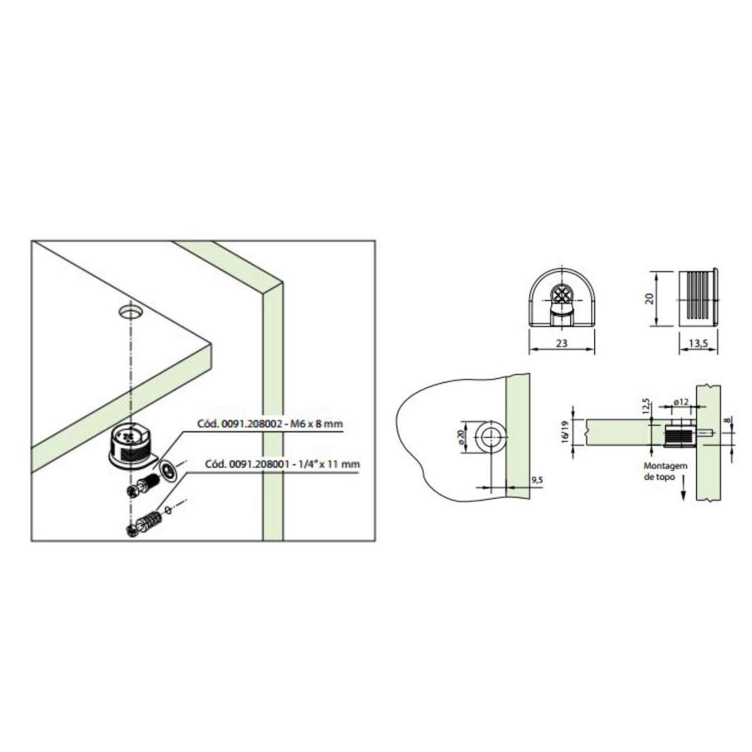 Dispositivo Vb 35 Preto Para Montagens De Movéis