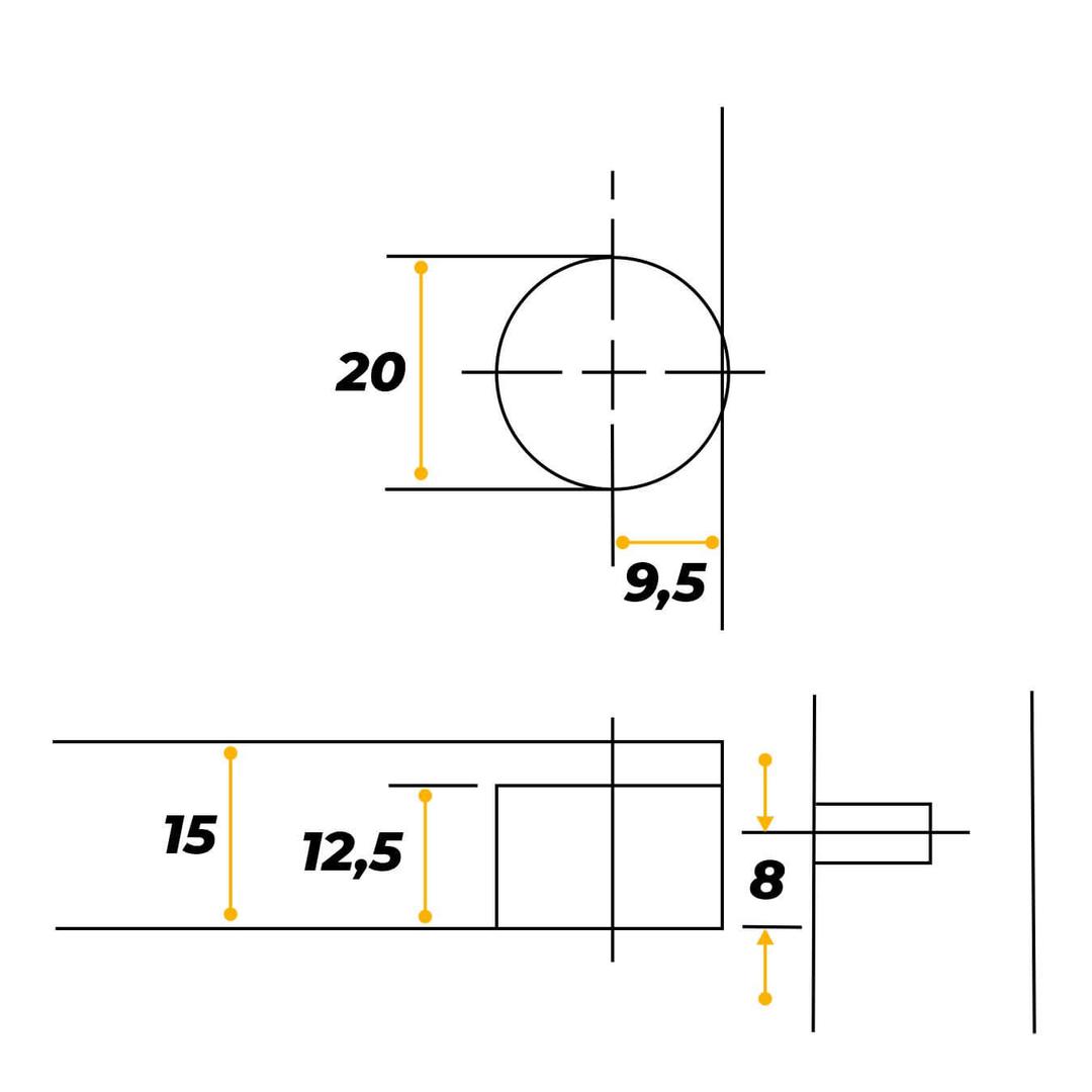 Dispositivo Vb 35 Preto Para Montagens De Movéis