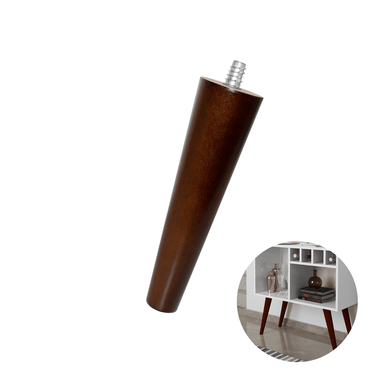 Pé Palito de Eucalipto 17cm Tabaco
