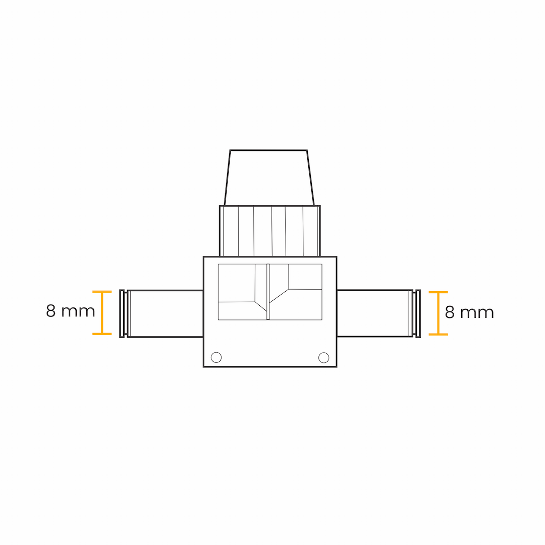 Conexão Rápida Válvula Bloqueio de Fluxo de Registro 8mm