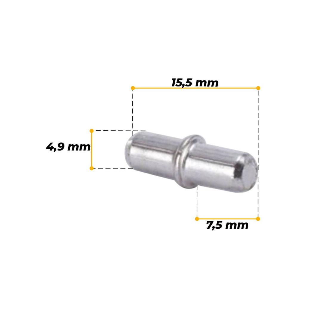 Suporte Prateleira Niquelado Aço Furação D5mm