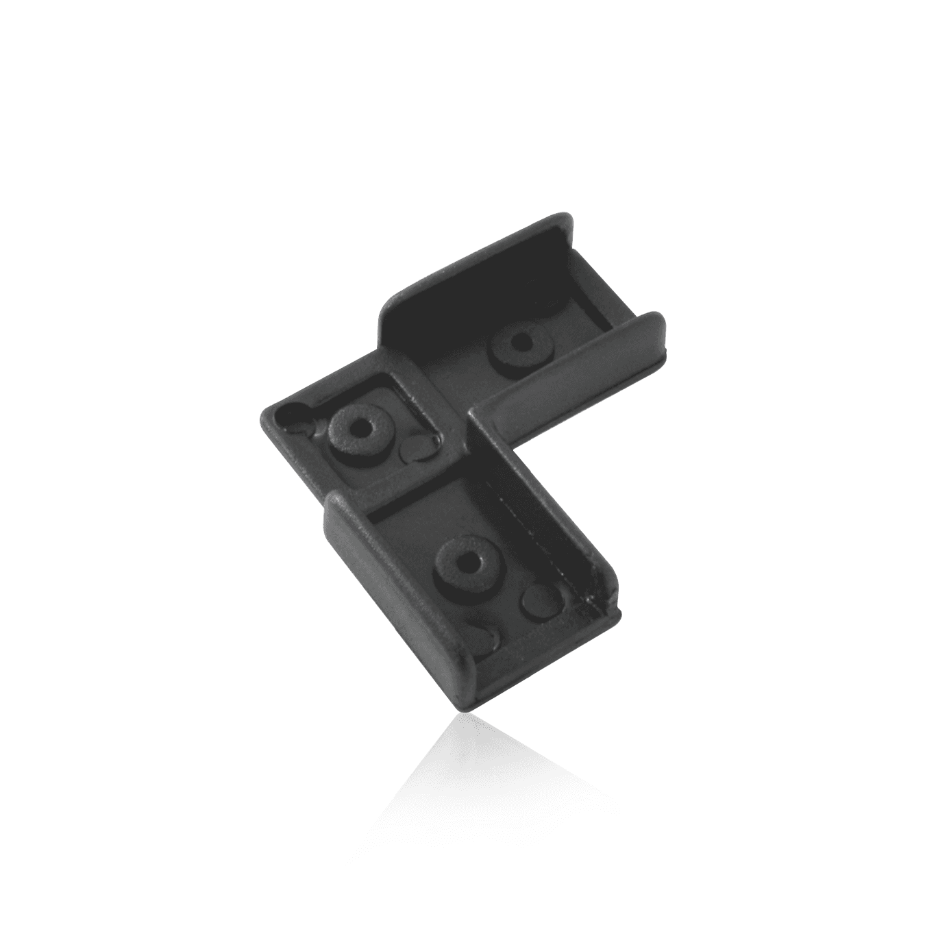 Sapata L de Canto de 40 X 40 Mm Preta Para Móveis - Bigfer