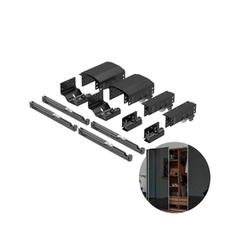 Kit Sistema Para Porta de Correr Dominus Até 20 Kg Para 2 Portas Rometal
