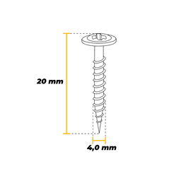 Imagem 4 do Parafuso Flangeado Para Madeira 4,0 X 20 Mm Caixa Com 1000 Peças