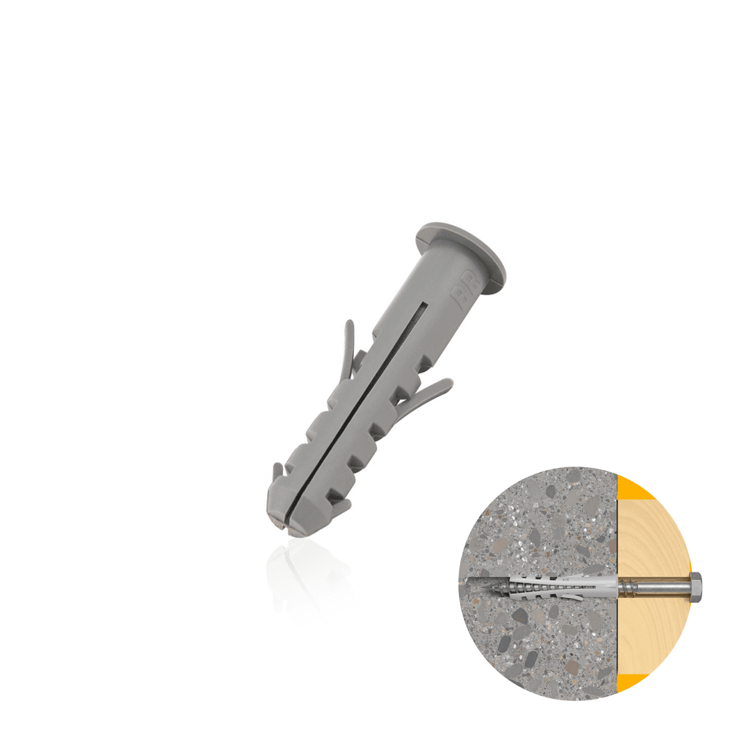 Bucha Nylon 10 Mm Com Aba 250 Peças