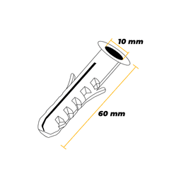 Imagem 4 do Bucha Nylon 10 Mm Com Aba 250 Peças