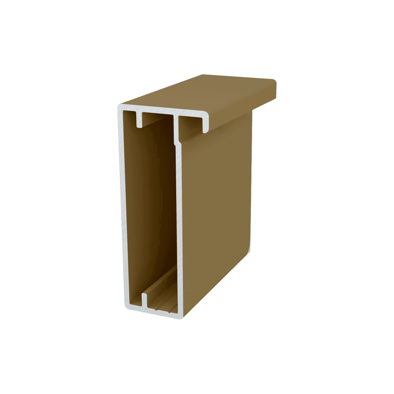 Perfil Montante Bronze Claro Para Vidro Rm-060