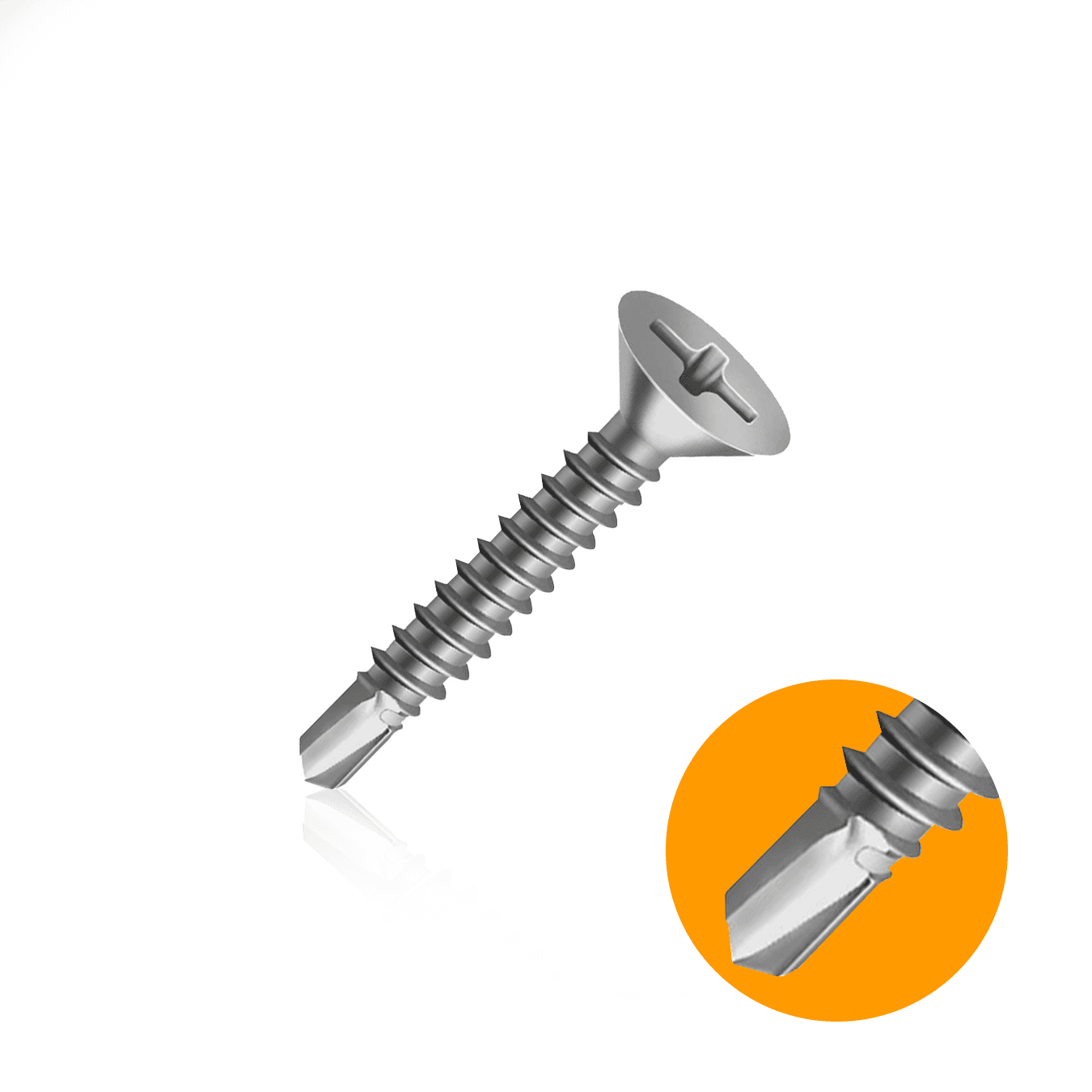 Parafuso 3,9x32 Auto Atarraxante Chata Zincado Cx 500 Un