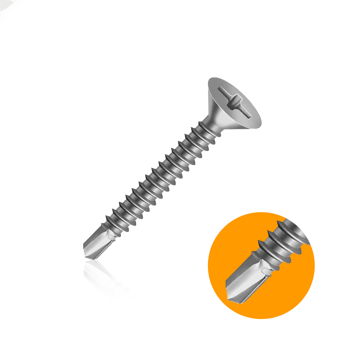 Parafuso 4,2x38 Auto Atarraxante Chata Zincado Cx 500 Un