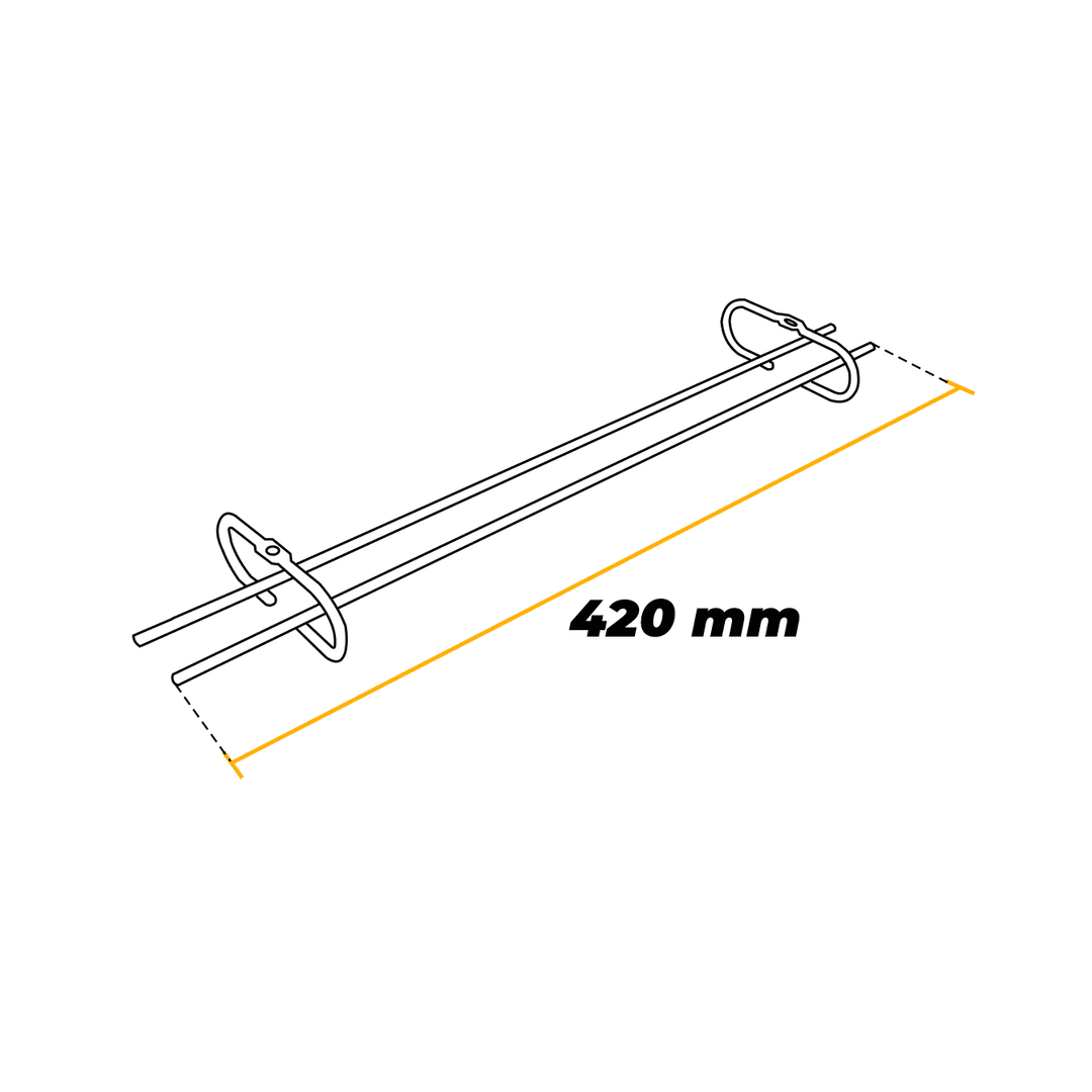 Porta Taça Reto 420 Mm Aço Cromado