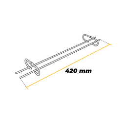 Imagem 5 do Porta Taça Reto 420 Mm Aço Cromado