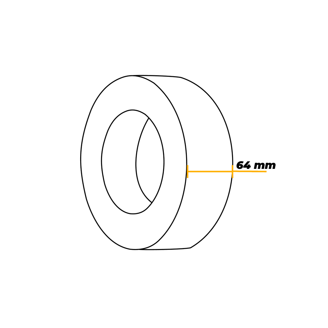 Fita Pvc Para Borda Preto Liso 65mm Rolo de 50 Mts