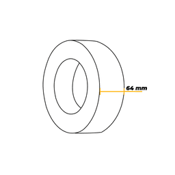Imagem 4 do Fita Pvc Para Borda Preto Liso 65mm Rolo de 50 Mts