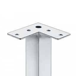 Imagem 3 do Pé Quadrado Aço Cromado 15 Cm de Altura Para Móveis
